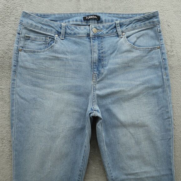 D. Jeans Women's Size 14 Blue High-Rise Straight Denim 31" Inseam Stretch - Picture 11 of 16